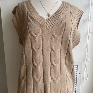 Tan wool y2k sweater dress